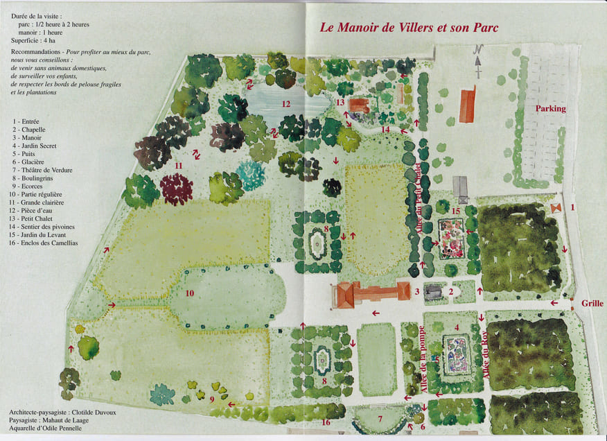 Plan du Manoir de Villers